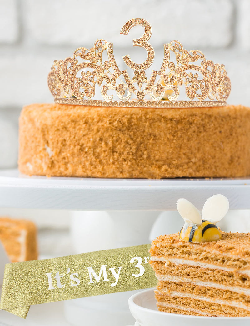 3rd Birthday, 3rd Birthday Girl, 3rd Birthday Tiara, 3rd Birthday Tiara and Sash, 3rd