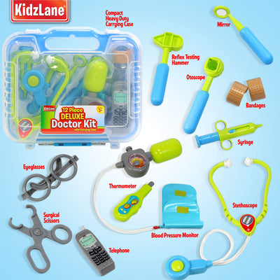 Kidzlane Doctor Kit for Kids | Kids Doctor Playset with Electronic Stethoscope | Toy