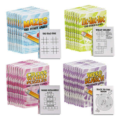 Kicko Mini Game Book Assortment - 36 Pack - 3 x 2 Inches - for Kids, Party Favors