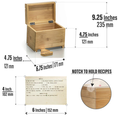 Prosumer's Choice Bamboo Recipe Card Organizer with Fold Out Tablet and Smartphone Stand