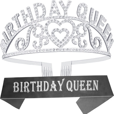 Birthday Decorations, Happy Birthday, Birthday Queen Sash and Tiara, Birthday Girl