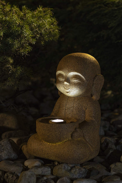 Vp Home Peace And Serenity Baby Buddha Solar Powered Led Outdoor Decor Garden Light