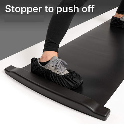 POWRX Slide Board incl. Sliding Booties | Ideal Hockey Slide Board for Working Out