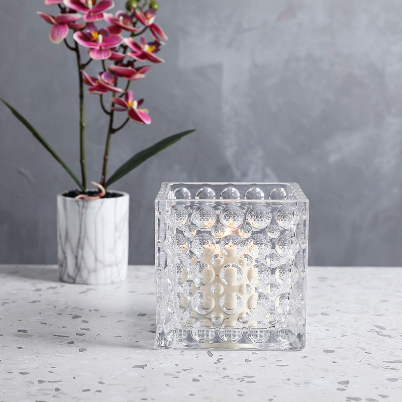 Square Glass Cube Vase (2, 6