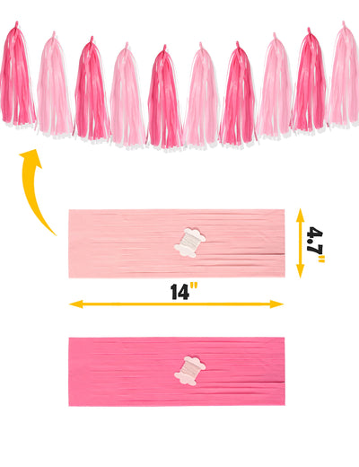 Pink Birthday Party Decoration, Pink Birthday Decoration, Pink Happy Birthday Banner