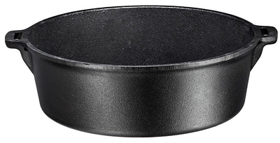 PreSeasoned Cast Iron Dutch Oven With Flanged Lid Iron Cover, For Campfire Or Fireplace