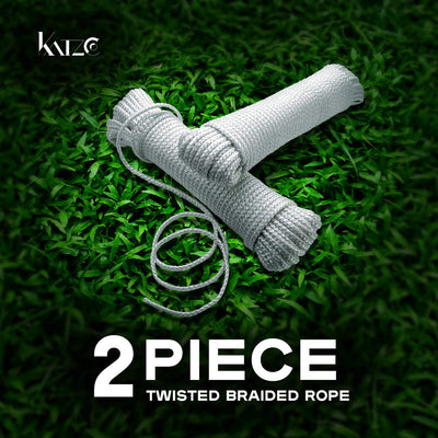 Katzco Nylon Twisted Braided Rope - 2 Pack - 3/16 Inch x 100 Foot Anchor Rope -