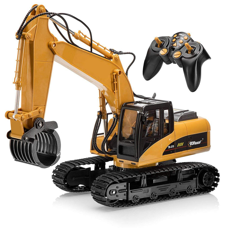 15 Channel Remote Control Rc Fork Excavator, Construction Grapple Fork Tractor