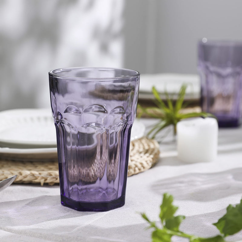 Double Old Fashioned Glasses Beverage Glass Cup,Colored Tumblers and Water Glasses,Set