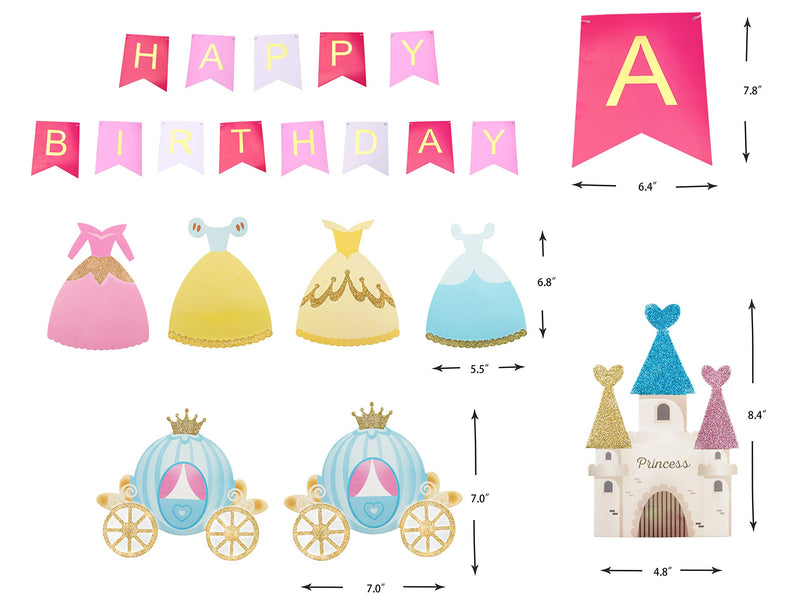 Fairy Birthday Decoration, Flower Fairies Girls Birthday Banner, Pink and Gold Happy