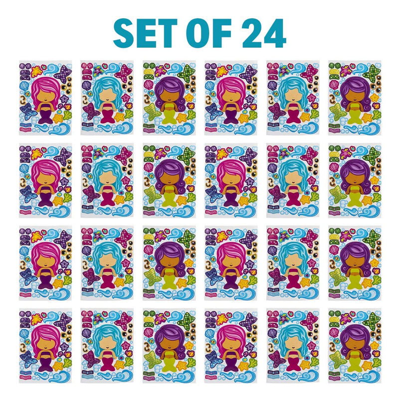 Kicko Make a Mermaid Sticker - Set of 24 Magical Sticker Sheet for Easter Basket Stuffer