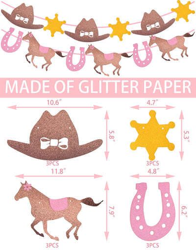 Cowgirl Theme Birthday Party Supplies For Girls Banners, Western Cowgirl Theme Birthday