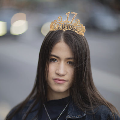 17th Birthday, 17th Birthday Gifts, 17th Birthday Crown, 17th Birthday Sash for Girls