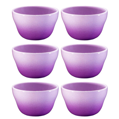 Ceramic Dessert Bowls Set  8 Oz Durable Ceramic Bowls set of 6 Elegant Colorful Gradient