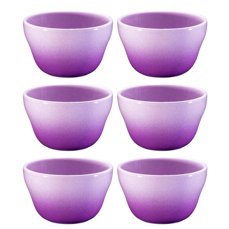 Ceramic Dessert Bowls Set  8 Oz Durable Ceramic Bowls set of 6 Elegant Colorful Gradient