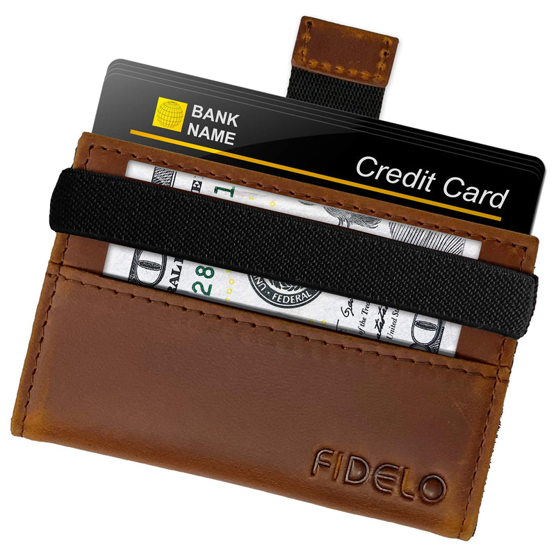 Minimalist Wallet Credit Card Holder  Fidelo Mens Slim Wallet - RFID Blocking + Full