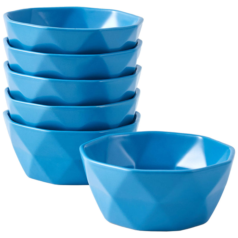 Bake And Serve 6-Pack Geometric Matte 13 Oz Oven Safe Ceramic Cereal Dessert Bowls