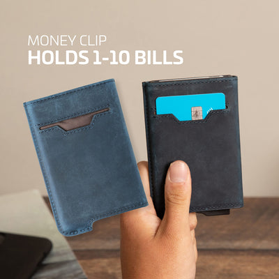 Minimalist Wallet For Men - Rfid Blocking Pop Up Wallet Credit Card Holder, Slim