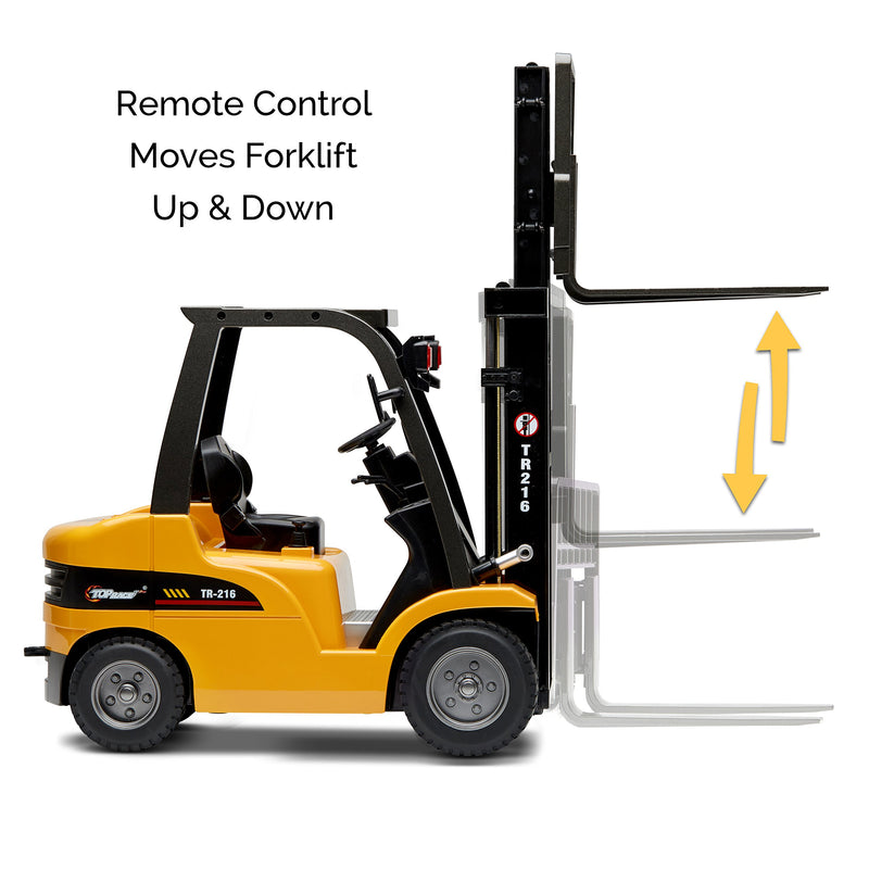 Top Race Jumbo Remote Control Forklift 13 Inch Tall, 8 Channel Full Functional