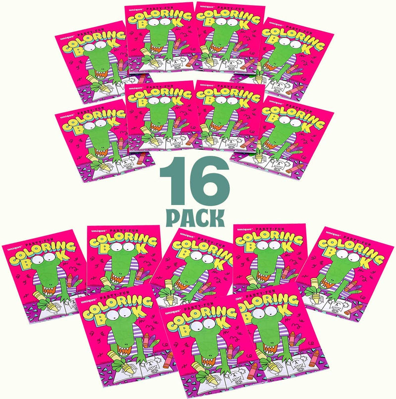 Kicko Coloring Books with Various Animals- 16 Pack - 7 x 5 inch - for Kids, Party Favors