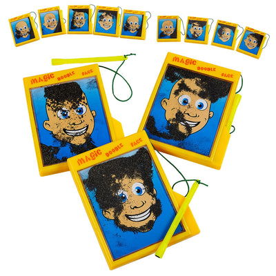 Kicko Magnetic Doodle Face Board - 12 Pack, Iron Filings Drawing Slab with Pen -