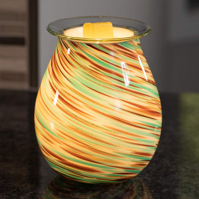 VP Home Radiant Art Glass Fragrance Warmer (Glistening Swirl