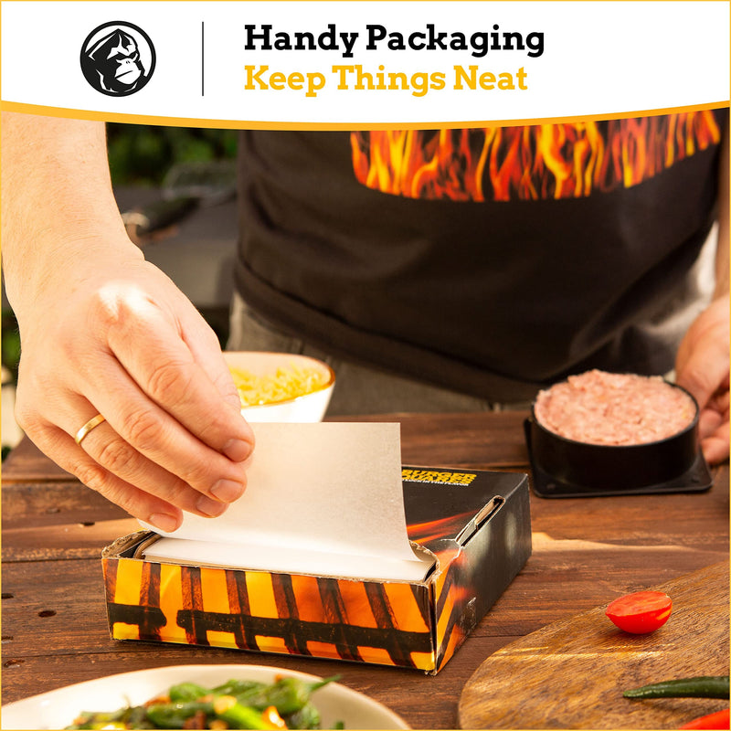 Non Stick Waxed Hamburger Patty Papers - 1000 Squares - Perfect For Bbq