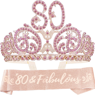 80th Birthday, 80th Birthday Decorations for Women, 80th Birthday Tiara, 80 Birthday