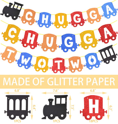 2nd Birthday Train Party Supplies, Chugga Chugga Two Two Train 2nd Birthday Party, Chuuga