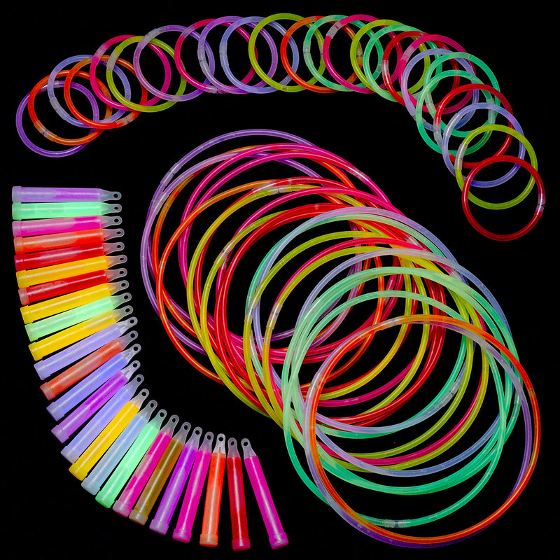 Kicko 75 Pieces Glow Sticks Assortment - Value Pack - Cool and Fun Glow in the Dark theme