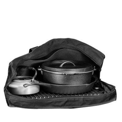 Bruntmor Pre-Seasoned Heavy Duty Cast Iron Dutch Oven Camping Cooking Set with Travel bag