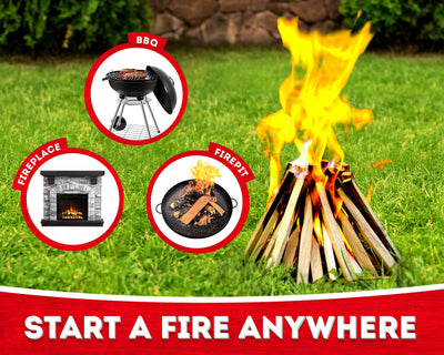 Fire Starter 60+ pc XXL Size - harcoal fire Starters - Better Than Lighter Cubes