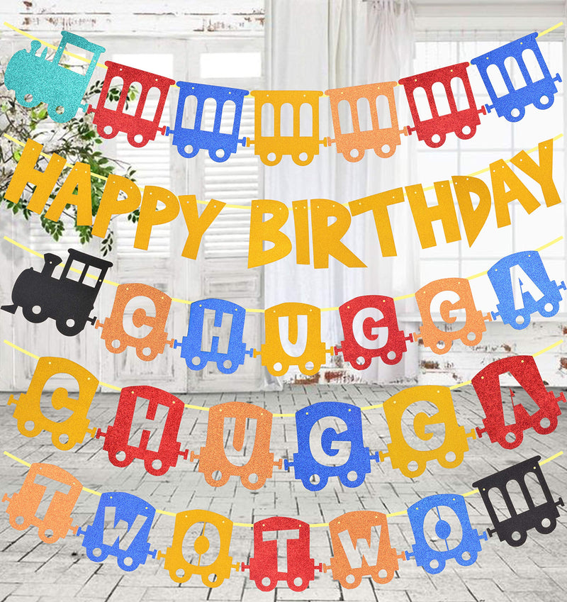 2nd Birthday Train Party Supplies, Chugga Chugga Two Two Train 2nd Birthday Party, Chuuga