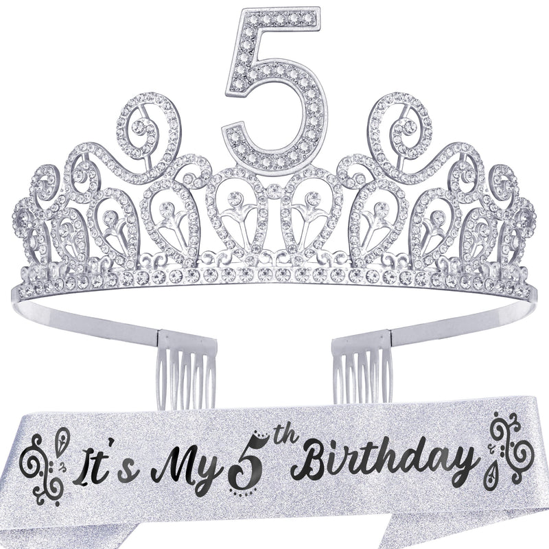 5th Birthday, 5th Birthday Decorations Girl, 5th Birthday Tiara, 5th Birthday Tiara