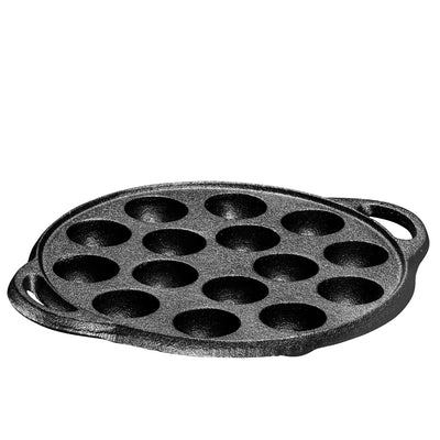 Pre-Seasoned Cast Iron Cake Pan for Baking Biscuits - 8-Cup Biscuit Pan With Helper