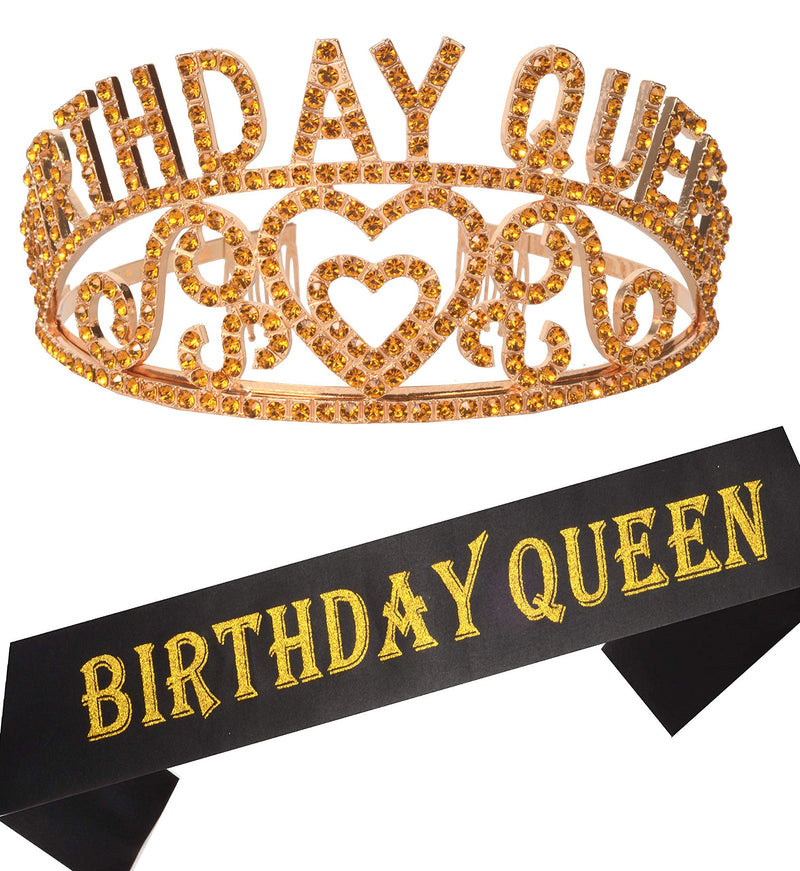 Birthday Decorations, Happy Birthday, Birthday Queen Sash and Tiara, Birthday Girl