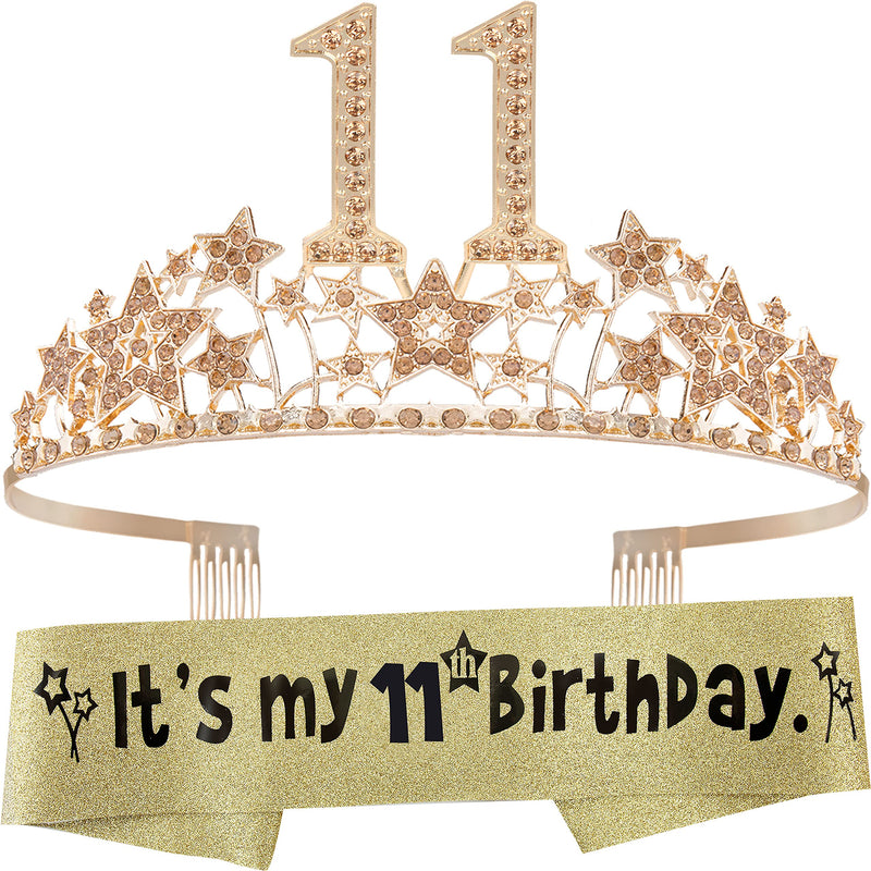 11th Birthday Gifts for Girls, 11th Birthday Tiara and Sash, 11th Birthday Decorations