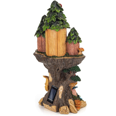 VP Home Mystic Gnome Treehouse Solar Powered LED Outdoor Decor Garden