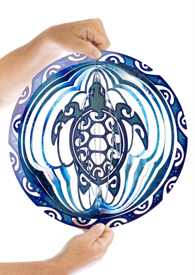 Vp Home Tribal Turtle Kinetic 3D Metal Outdoor Garden Decor Wind Spinner