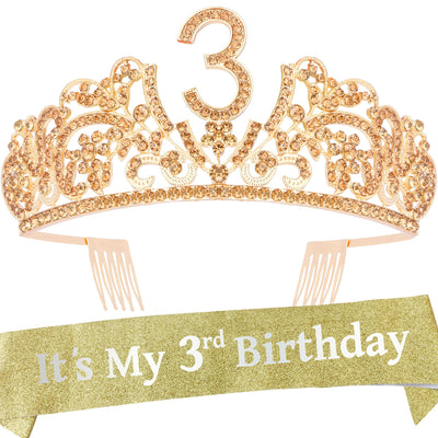 3rd Birthday, 3rd Birthday Girl, 3rd Birthday Tiara, 3rd Birthday Tiara and Sash, 3rd