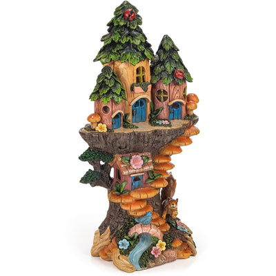 VP Home Mystic Gnome Treehouse Solar Powered LED Outdoor Decor Garden