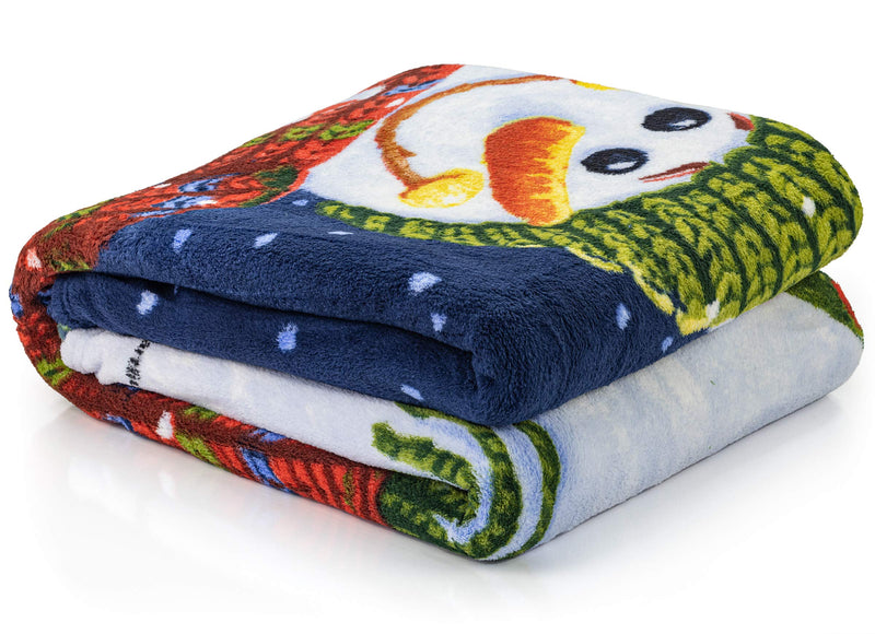 Snowman and Friends Super Soft Plush Fleece Throw