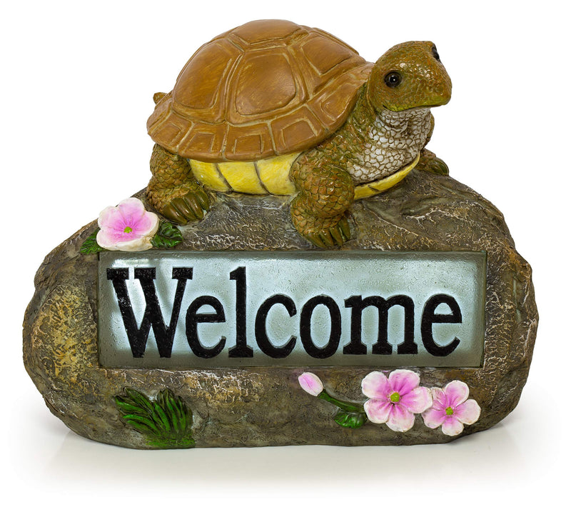 Welcome Turtle Solar Powered LED Outdoor Decor Garden