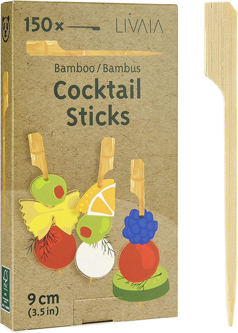 Bamboo Skewers For Appetizers: 150 Bamboo Sticks And Cocktail Skewers Sticks