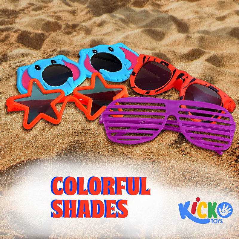 Kicko Assorted Sunglasses - 120 Pack - for Kids, Party Favors, Stocking Stuffers