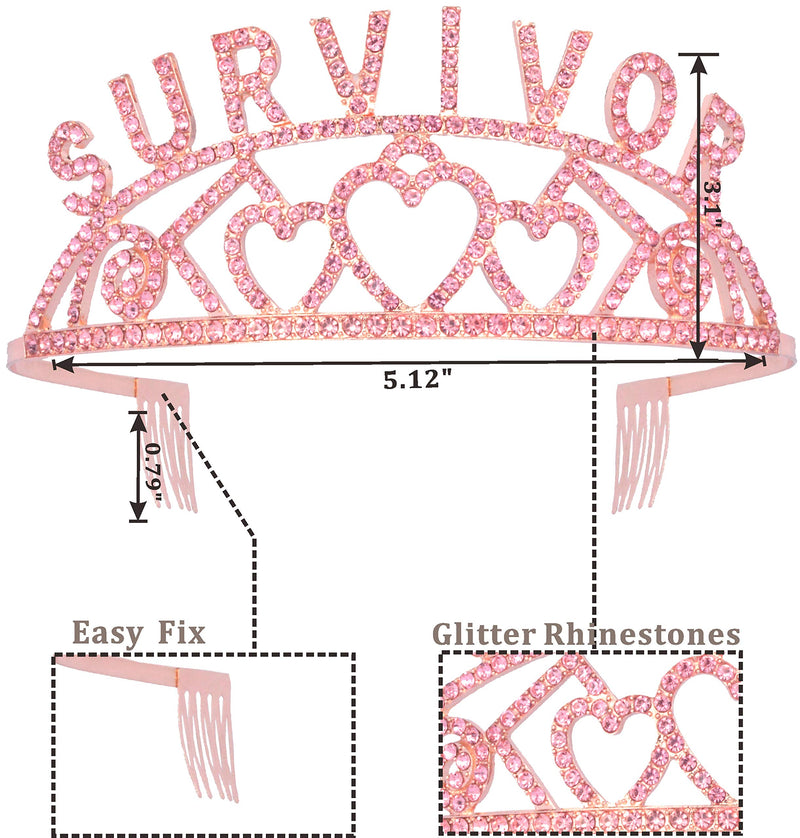 Breast Cancer Survivor Satin Sash, Survivor Tiara for celebrating Breast Cancer Surviving