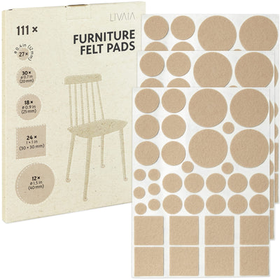 Chair Leg Floor Protectors: 111 Self Adhesive Felt Pads For Furniture In 5