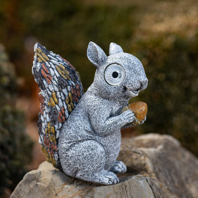 VP Home Nutty Squirrel Solar Powered LED Outdoor Decor Garden