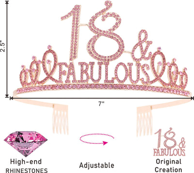 18th Birthday Gifts for Girls, 18th Birthday Tiara and Sash, 18th Birthday Decorations