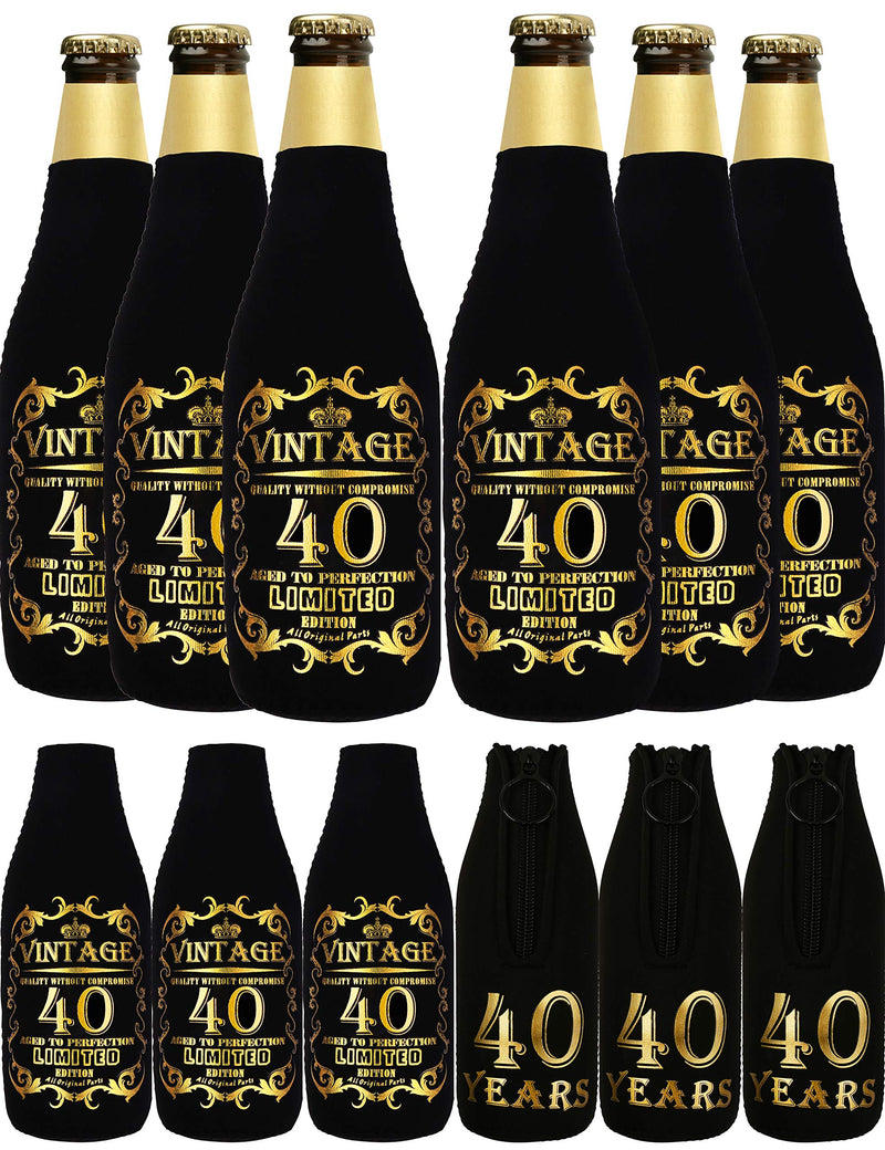 Cheers To 40th Years, 40th Birthday Can Cooler Bottle Cooler, 40th Birthday Gifts for Men